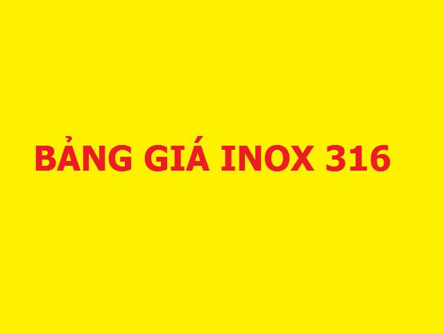 Bảng giá inox 316 mới nhất tháng 04/2019 | Inoxgiare.vn